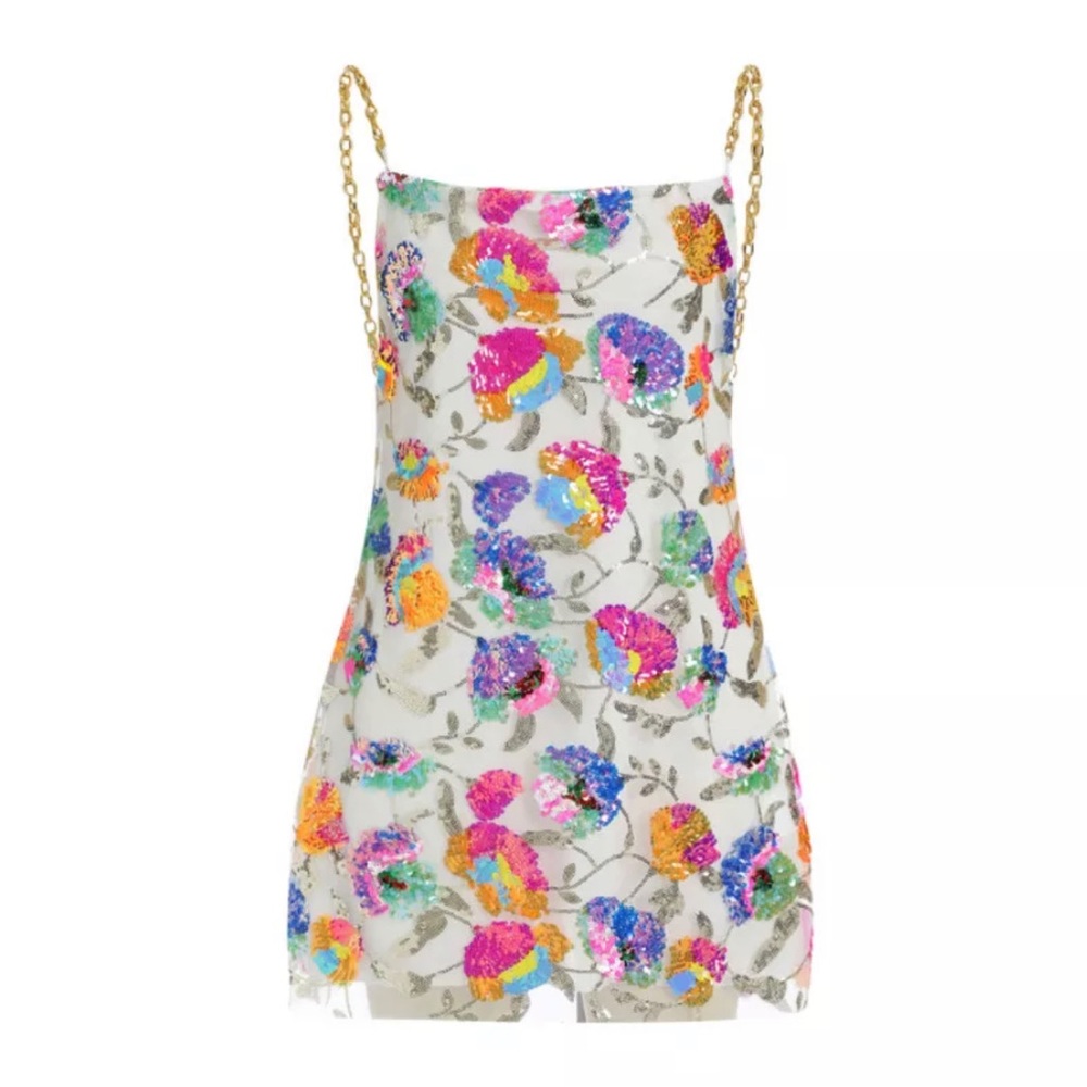 Chain cami slip dress